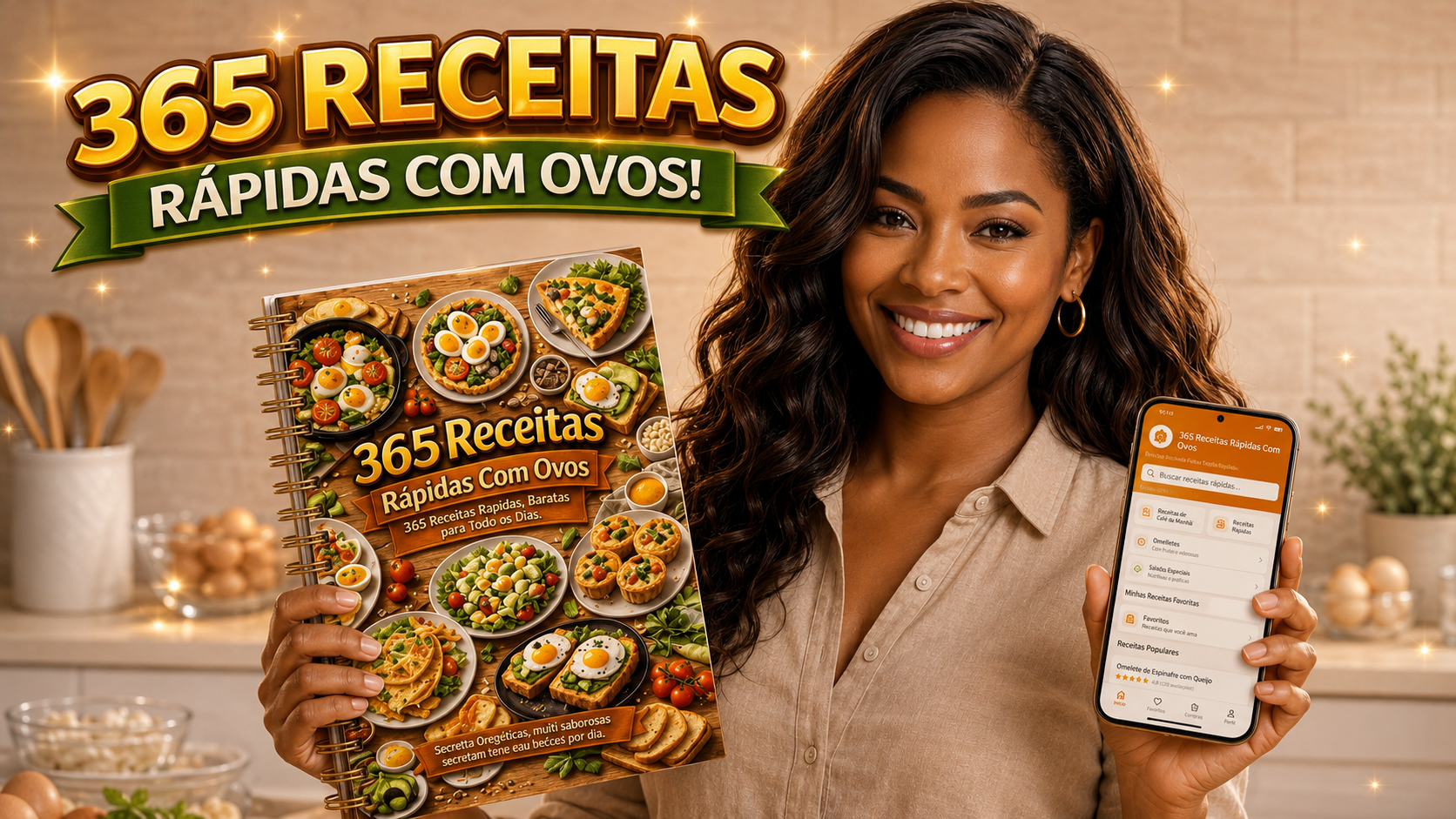 Combo apostila impressa em PDF mais aplicativo de receitas com ovos